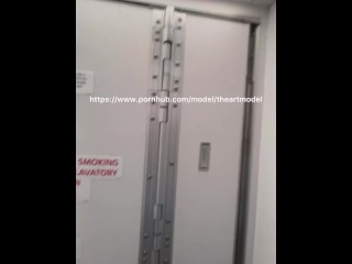 Amateur Guy With Big Dick On The AirPlane  Swinging