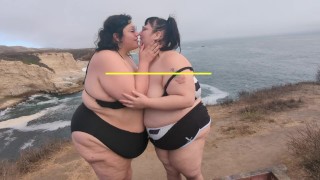 Fucking & Kissing SSBBW Alt Lesbians In Public Preview