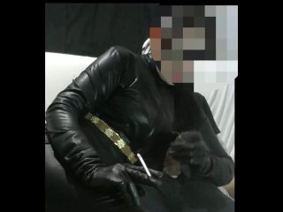 Smoking Fetish Wife In Leather Gloves Causes Cum Explosion