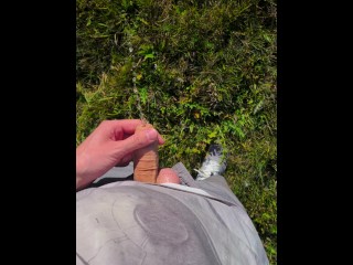 Cute Desperately Moaning 18 Teen Boy Can't Hold Pee so he Peeing in Nature / Male Public Peeing  4K