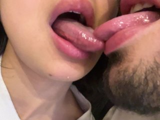 Screen Capture of Video Titled: Super Sloppy Deep Tongue Kissing