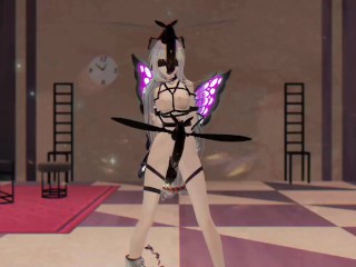 SKADI ARKNIGHTS HENTAI INSECTS SEX MMD NUDE DANCE PURPLE WINGS COLOR EDIT SMIXIX