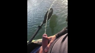 Uncut Cock My First Piss In My Kayak While Out On The Water