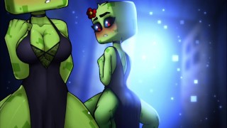 Animation Creeper Girl Big Boobs Cosplay Minecraft Horny Craft #2 At Night