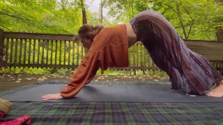 Outdoors Yoga In The Autumn