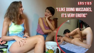 Hairy Pussy Ersties Bisexual Lesbians Share An Oil Massage