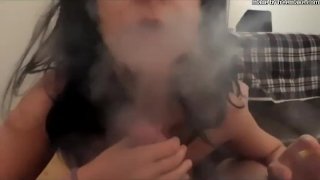 Blowjob smoke and facial