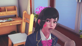 Schoolgirl DVA Schoolgirl Gets Cum On Her Face After Licking Your Cock With Her Tongue