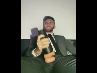 Smoking And Fleshlight Fucking In Suit (Part 2)