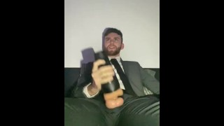 Wanking Part 2 Of Smoking And Fleshlight Fucking In Suit