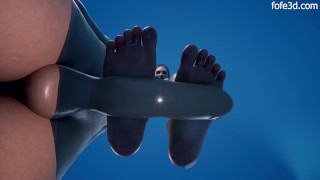 Foot Fetish Animation Of A Sensual Barefoot Cock Trample
