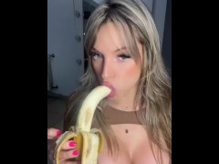 Sexy Onlyfans Latina Eats Banana - TikTok Challenge