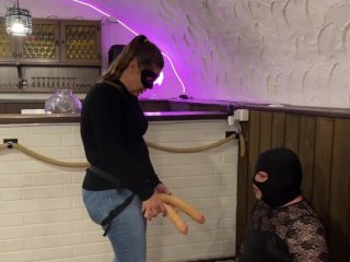 Mistress Fucks Sissy With Big Strapon