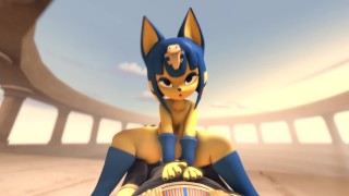 Ankha Rides A Huge Cock Until Her Ass Is Full Of Cum