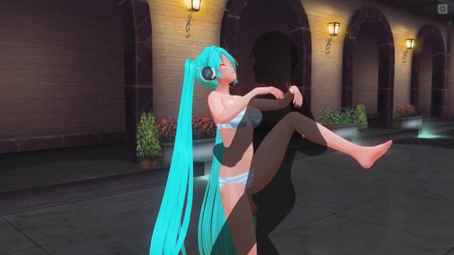 3D HENTAI Miku in a Swimsuit Fucked by the Pool - Pornhub.com