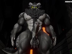 Werewolf Dragon Muscle and Hyper Growtn Animation