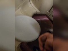 Femboy masturbates on the train