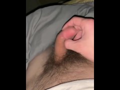 Playing with my flaccid cock