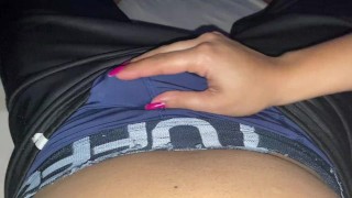 18 year old girl sees a penis for the first time and asks if it fits her because it's big