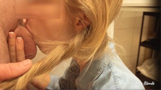 Deepthroat Blonde Pigtail Student Practices Deepthroat Teachers Dick And Receives CIM 4K Wetcherryblonde