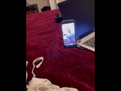 BBC Cum’s  All Over Granny's Bed 🫣🤭 while watching Porn a Fan Sent ‼️