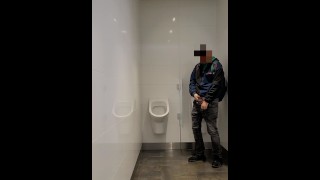 Cum In The Men's Room There's A Very Hot Risky Jerk Off