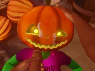 Halloween 2022 Porn Scary Sex Pumpkin Girl Blowjob For A Black Guy Deepthroat Night October 31St