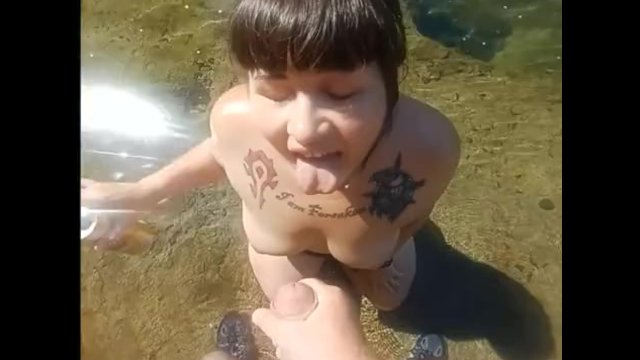 Dd Sadie Takes Daddys Cum On Her Face At The River 