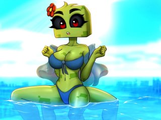 Minecraft Horny Craft - Part 15 - Swimsuit Creeper By Loveskysanhentai