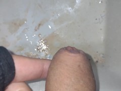 Very close up  ( pee hole releasing pee