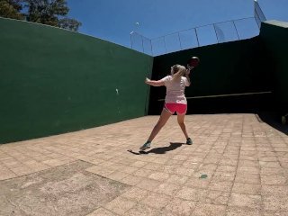 Paddle Tennis Player Gives A Blowjob - Katrina Van