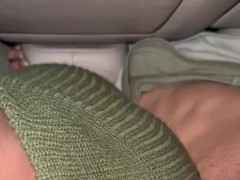 Throat fuck in the car 