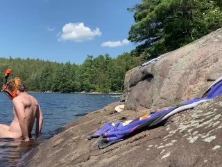 Canadian Guy Sunbathes In His Swim Briefs Before Nude Snorkelling! 🤿 🍑🍆