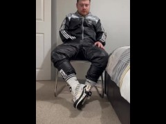Checkout my OF for full Assoxx trackies wank video