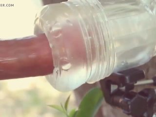 Warm Morning Outdoors Milking_My Swollen Cock with My Fleshlight