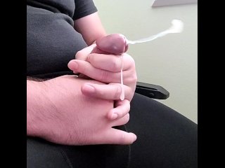 I Couldn't Control Myself With Ejaculateion And Ended Up Busting Gushy Sperm While Sitting Down