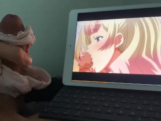 Massive Cumshot In Teen Step-Sis Panties As I Watch Hentai