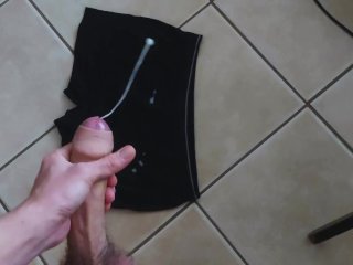 Biggest Cumshot On My Underwear (Huge Uncut Cock Pov, Super Slow Motion Cum)