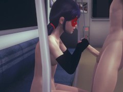 Ladybug Hentai - Handjob in a train