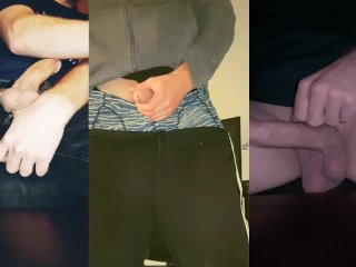 3 Old Jerkoff Buddies Still Watch Each Other Masturbating Online While Wife Is Gone Working