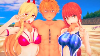 Sfm Denji Is A Lucky Man To Be Able To Fuck Makima And Power Chainsaw Man Anime Hentai SFM Compilation Fuck Makima And Power