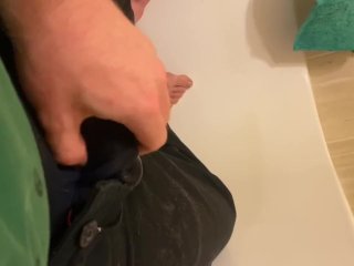 Part 1: Ben Desperately Holds His Pee After Work in the Bathtub andStarts Leaking_Precum and Pee