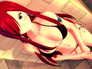 Fairy Tail Erza Scarlet Anime Hentai 3D Compilation