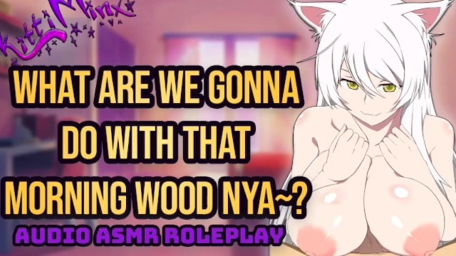 ASMR - your Big Boob Neko Cat Girlfriend Sucks your Morning Wood Hard!  Hentai Anime Audio Roleplay 