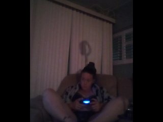 Smoking Cigarettes And Playing Video Games In My Black Bra And Panties Part 1