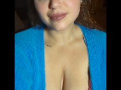 Blowing my fans a kiss with my big latina cleavage!