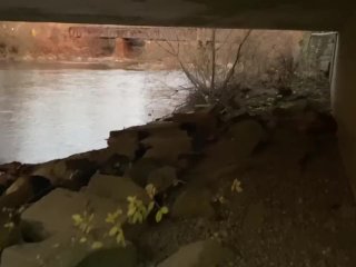Chubby Guy with Small Penis Pissing_Outdoors Under A Bridge - Solo_Male Pissing POV