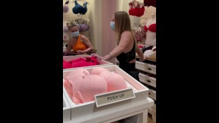 Remote Control Orgasms in the Mall - Sasha cums in public - clip from a 30 minute video we made