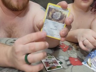 BBW MILF and Hubby Open PokemonCards Nude.