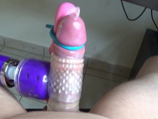 Cock Vs Double Vibrator Cum Challenge - How Long Can I Last?